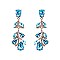 FASHIONABLE 8 CIRCLE RHINESTONE EARRING W/ GEMS SLEY7960