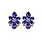 FASHIONABLE FLOWER RHINESTONE EARRING W/ GEMS SLEY7964