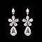 FASHIONABLE DAISY RHINESTONE EARRING W/ GEMS SLEY7975