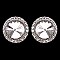 FASHIONABLE ROUND STONE POST EARRING SLEY8061