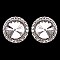 FASHIONABLE ROUND STONE POST EARRING SLEY8061