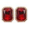 FASHIONABLE RECTANGLE MIRROR STONE EARRING SLEY8063