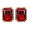 FASHIONABLE RECTANGLE MIRROR STONE EARRING SLEY8063