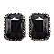 FASHIONABLE RECTANGLE MIRROR STONE EARRING SLEY8063