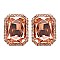 FASHIONABLE RECTANGLE MIRROR STONE EARRING SLEY8063