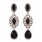 FASHIONABLE TEARDROP FILIGREE STONE EARRING SLEY8156