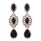 FASHIONABLE TEARDROP FILIGREE STONE EARRING SLEY8156