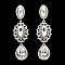 FASHIONABLE TEARDROP FILIGREE STONE EARRING SLEY8156