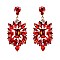 FASHIONABLE SQUARE RHINESTONE EARRING W/ POINTS ON EDGE SLEY8158