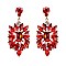 FASHIONABLE SQUARE RHINESTONE EARRING W/ POINTS ON EDGE SLEY8158