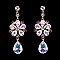 FASHIONABLE RADIANT FLORAL DROP STONE EARRING SLEY8159