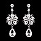FASHIONABLE RADIANT FLORAL DROP STONE EARRING SLEY8159