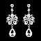 FASHIONABLE RADIANT FLORAL DROP STONE EARRING SLEY8159