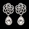 FASHIONABLE FLORAL TEARDROP STONE EARRING SLEY8165