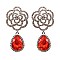 FASHIONABLE FLORAL TEARDROP STONE EARRING SLEY8165