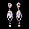 FASHIONABLE LARGE TEAR RHINESTONE EARRING W/ GEMS SLEY8167