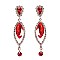 FASHIONABLE LARGE TEAR RHINESTONE EARRING W/ GEMS SLEY8167