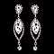 FASHIONABLE LARGE TEAR RHINESTONE EARRING W/ GEMS SLEY8167