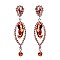 FASHIONABLE LARGE TEAR RHINESTONE EARRING W/ GEMS SLEY8167