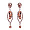 FASHIONABLE LARGE TEAR RHINESTONE EARRING W/ GEMS SLEY8167