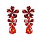 FASHIONABLE 2 DAISY RHINESTONE EARRING W/ GEM ON BOTTOM SLEY8169