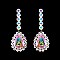 FASHIONABLE TWO TONE RHINESTONE EARRING SLEY8170