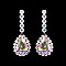 FASHIONABLE TWO TONE RHINESTONE EARRING SLEY8170