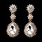 FASHIONABLE ART DECO TEARDROP STONE EARRING SLEY8420
