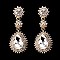 FASHIONABLE ART DECO TEARDROP STONE EARRING SLEY8420