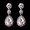 FASHIONABLE ART DECO TEARDROP STONE EARRING SLEY8420