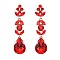 FASHIONABLE FANCY LEAF TEARDROP STONE EARRING SLEY8424