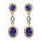 FASHIONABLE OVAL MIRROR DROP STONE EARRING SLEY8427