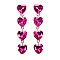 FASHIONABLE HEARTS CHANDELIER STONE EARRING SLEY8428