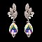 FASHIONABLE FANCY LEAF DROP STONE EARRING SLEY8430