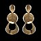 Fashionable 3 Tiered Metal Post Earrings SLEY8536