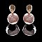 Fashionable 3 Tiered Metal Post Earrings SLEY8536