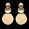 Trendy 3 Tiered Round Metal Post Earrings SLEY8538