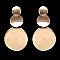 Trendy 3 Tiered Round Metal Post Earrings SLEY8538