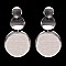 Trendy 3 Tiered Round Metal Post Earrings SLEY8538