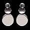 Trendy 3 Tiered Round Metal Post Earrings SLEY8538