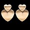 Fashionable Heart Metal Disc Post Earrings SLEY8541