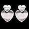 Fashionable Heart Metal Disc Post Earrings SLEY8541