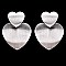 Fashionable Heart Metal Disc Post Earrings SLEY8541