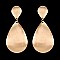 Fashionable Teardrop Metal Disc Post Earrings SLEY8542