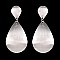 Fashionable Teardrop Metal Disc Post Earrings SLEY8542