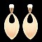 Fashionable Long Oval Metal Disc Post Earrings SLEY8545