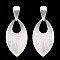 Fashionable Long Oval Metal Disc Post Earrings SLEY8545