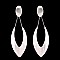 Fashionable V Shaped Dangle Metal Disc Earrings SLEY8546