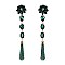 FASHIONABLE DAISY RHINESTONE TASSEL DANGLE EARRING SLEY8929