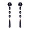 FASHIONABLE DAISY RHINESTONE TASSEL DANGLE EARRING SLEY8929